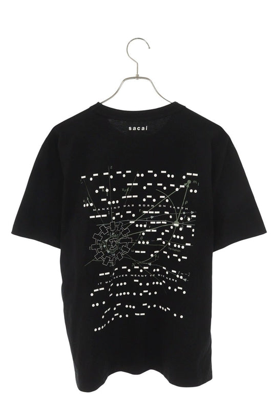 Sacai Logo Print Tee Black Cotton Size XL
