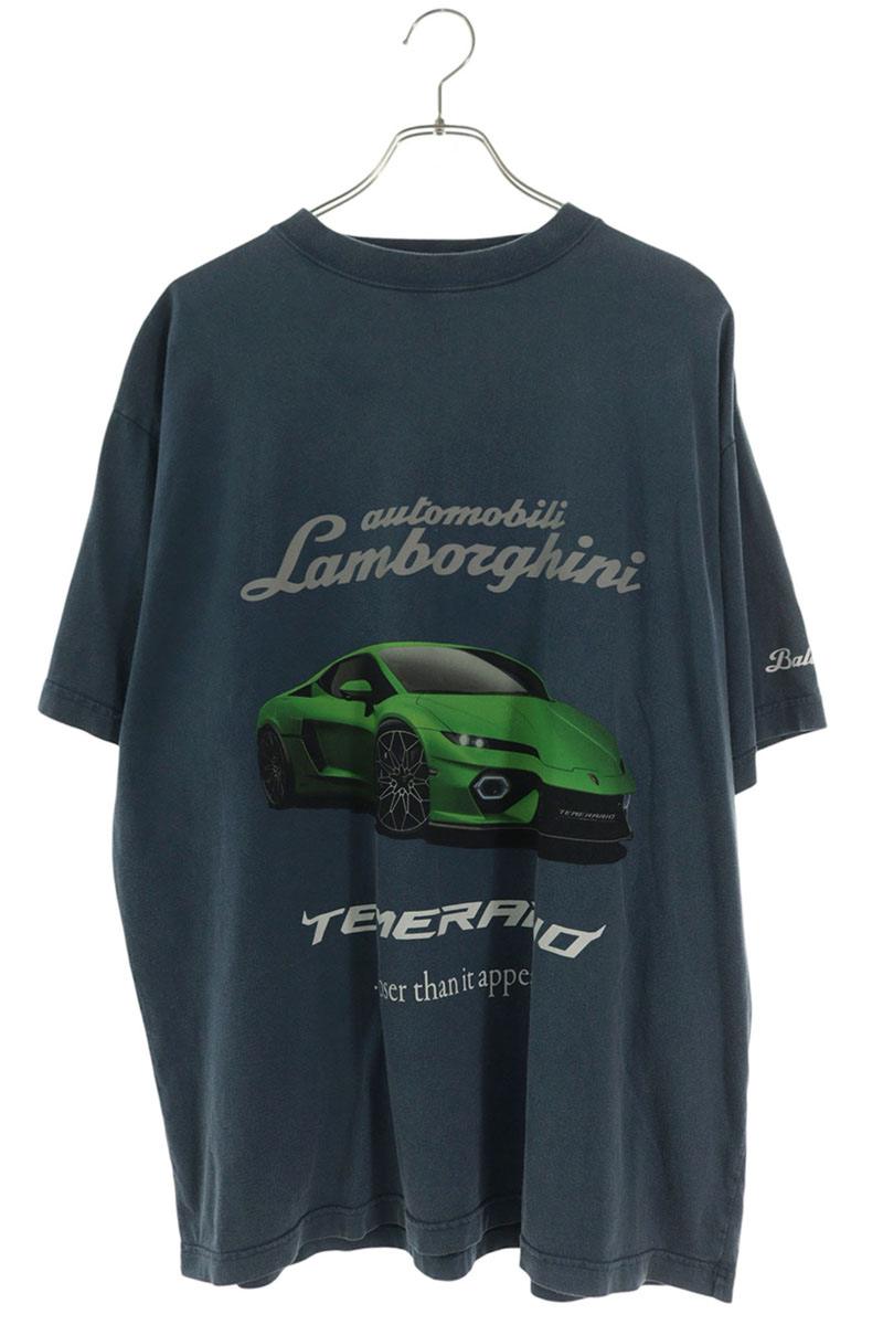 BALENCIAGA Lamborghini Logo Print T-Shirt Multi Size L
