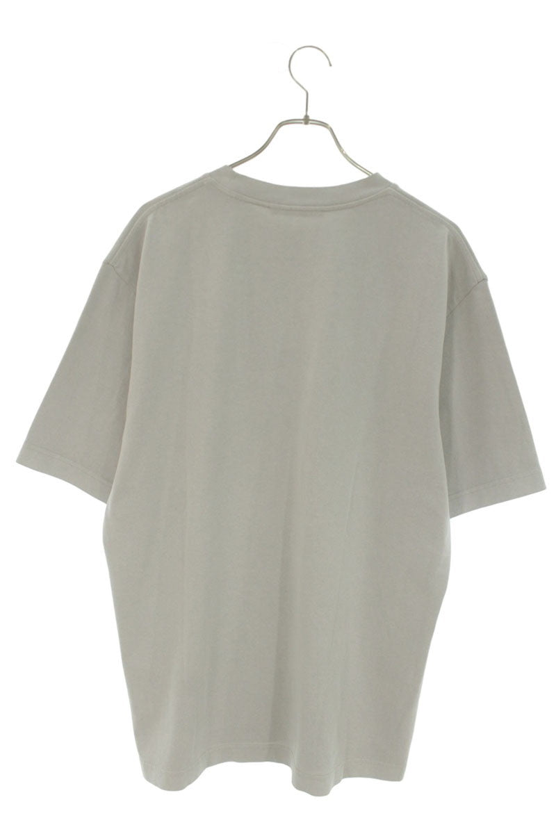 JACQUEMUS Logo Embroidered Cotton T-Shirt L Gray Size L