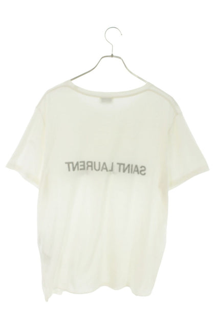 SAINT LAURENT PARIS 37AW Reverse Logo Print Tee Size XL
