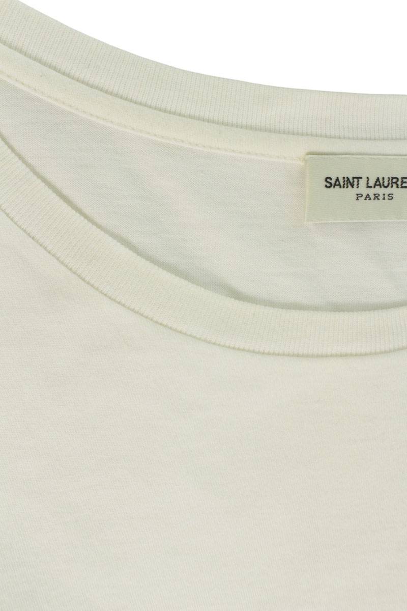 SAINT LAURENT PARIS 37AW Reverse Logo Print Tee Size XL