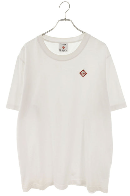 CASABLANCA 25SS Logo Patch Cotton T-Shirt White Size XL