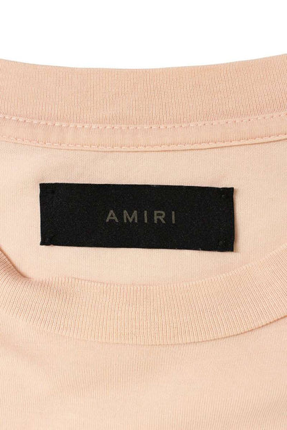 AMIRI 23SS Pink Baseball Logo Flock T-Shirt Size L