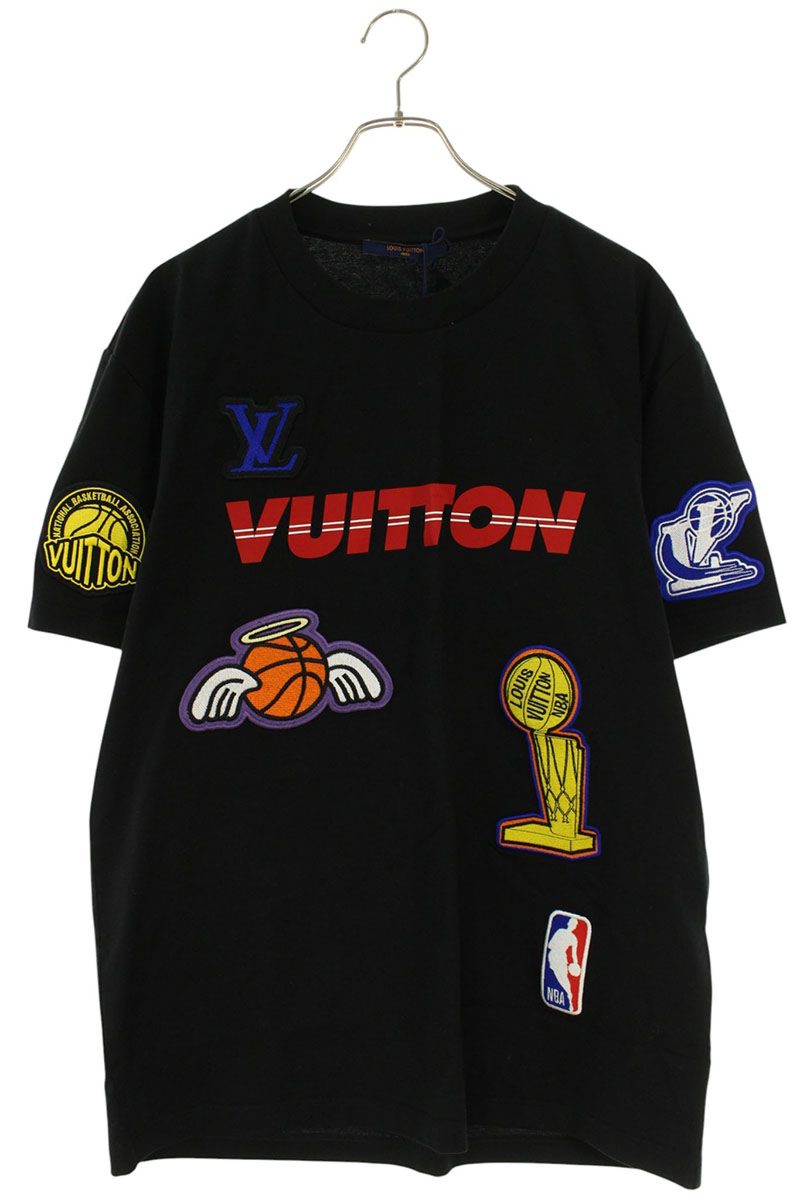 LOUISVUITTON NBA Multi-Logo Cotton Tee Black Size L
