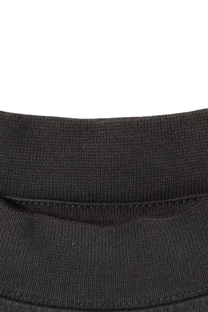 BALENCIAGA Distressed Oversized Cotton Tee Black Size M