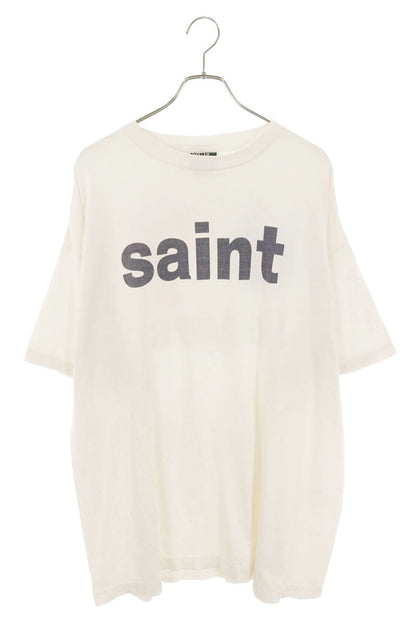 SAINT MICHAEL SS24 Logo Print T-Shirt White Size XXL