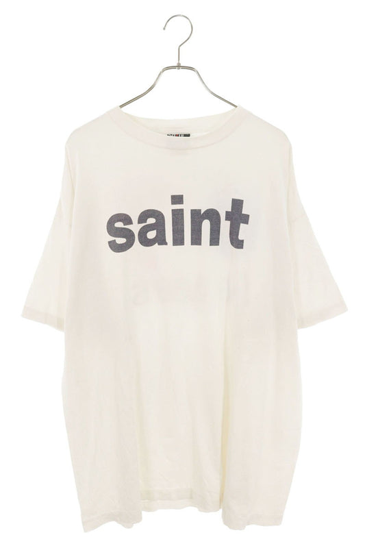 SAINT MICHAEL SS24 Logo Print T-Shirt White Size XXL