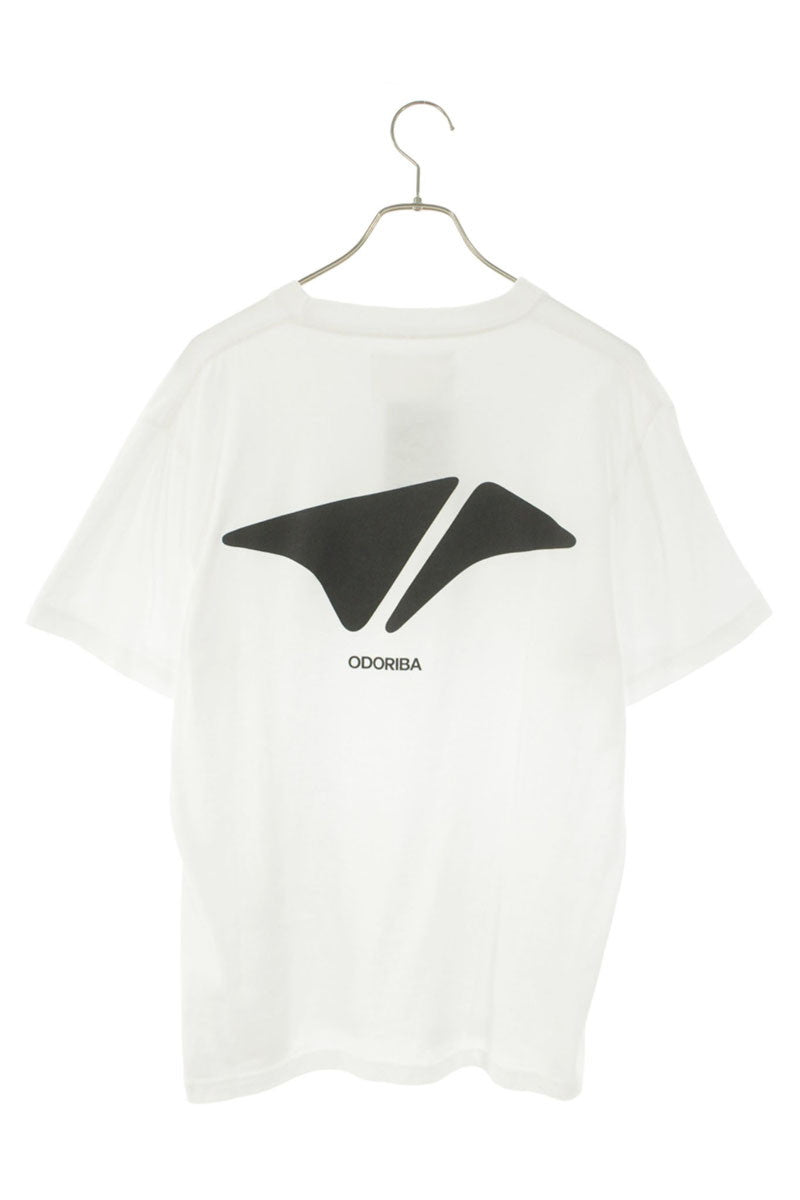 ODORIBA AIR Print Cotton T-Shirt White/Black Size L