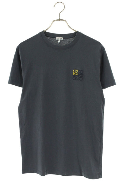 LOEWE Anagram Embroidered Cotton T-Shirt Gray Size XS