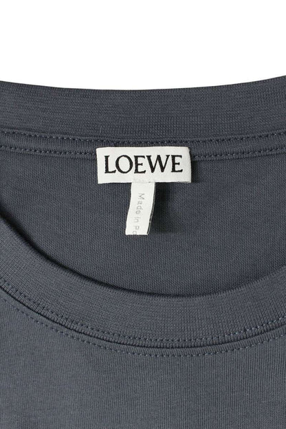 LOEWE Anagram Embroidered Cotton T-Shirt Gray Size XS