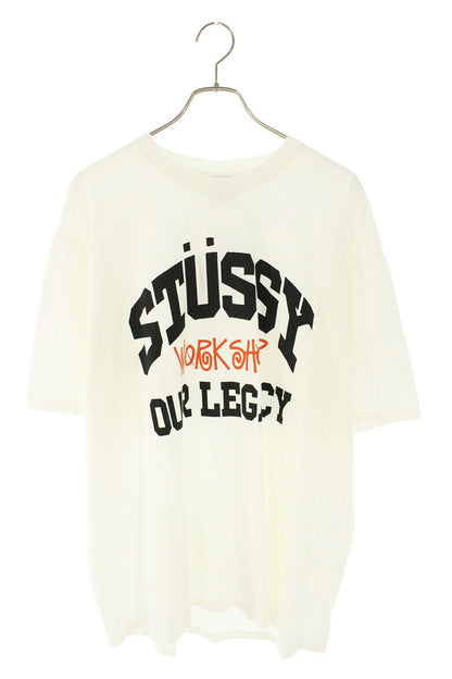 OUR LEGACY x Stussy Front Logo Print T-Shirt White Size XL