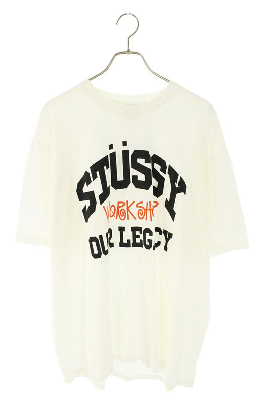 OUR LEGACY x Stussy Front Logo Print T-Shirt White Size XL
