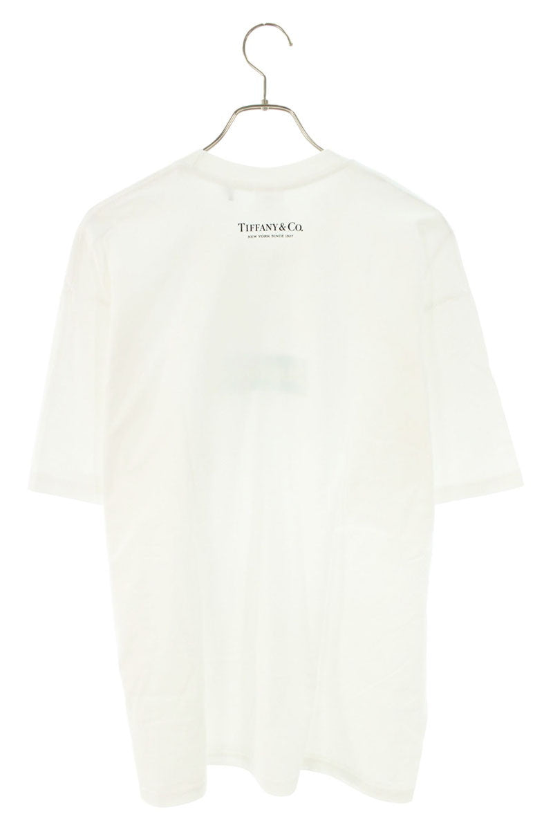 SUPREME 21AW x Tiffany Box Logo Tee White Blue Size XL