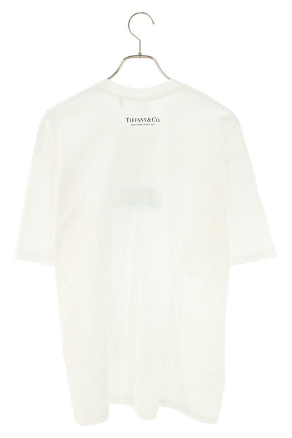 SUPREME 21AW x Tiffany Box Logo Tee White Blue Size XL