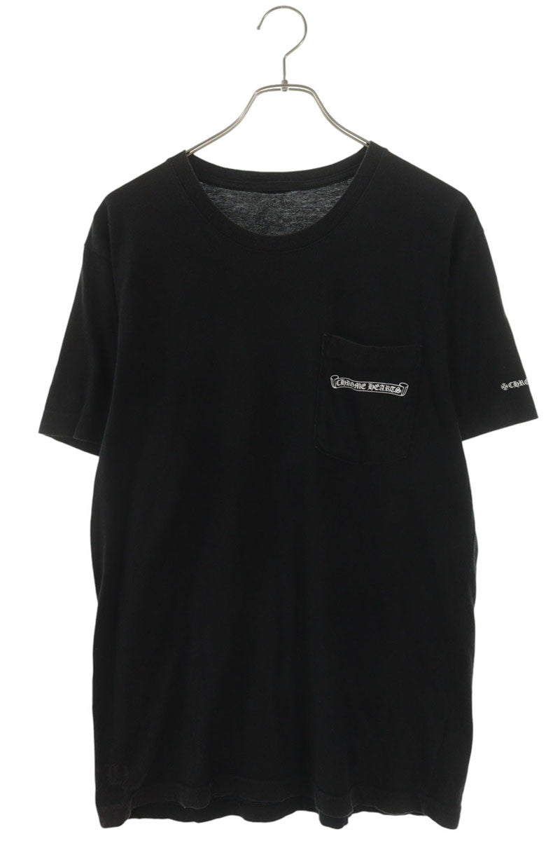 Chrome Hearts Back Scroll Label Print T-Shirt Black Size M