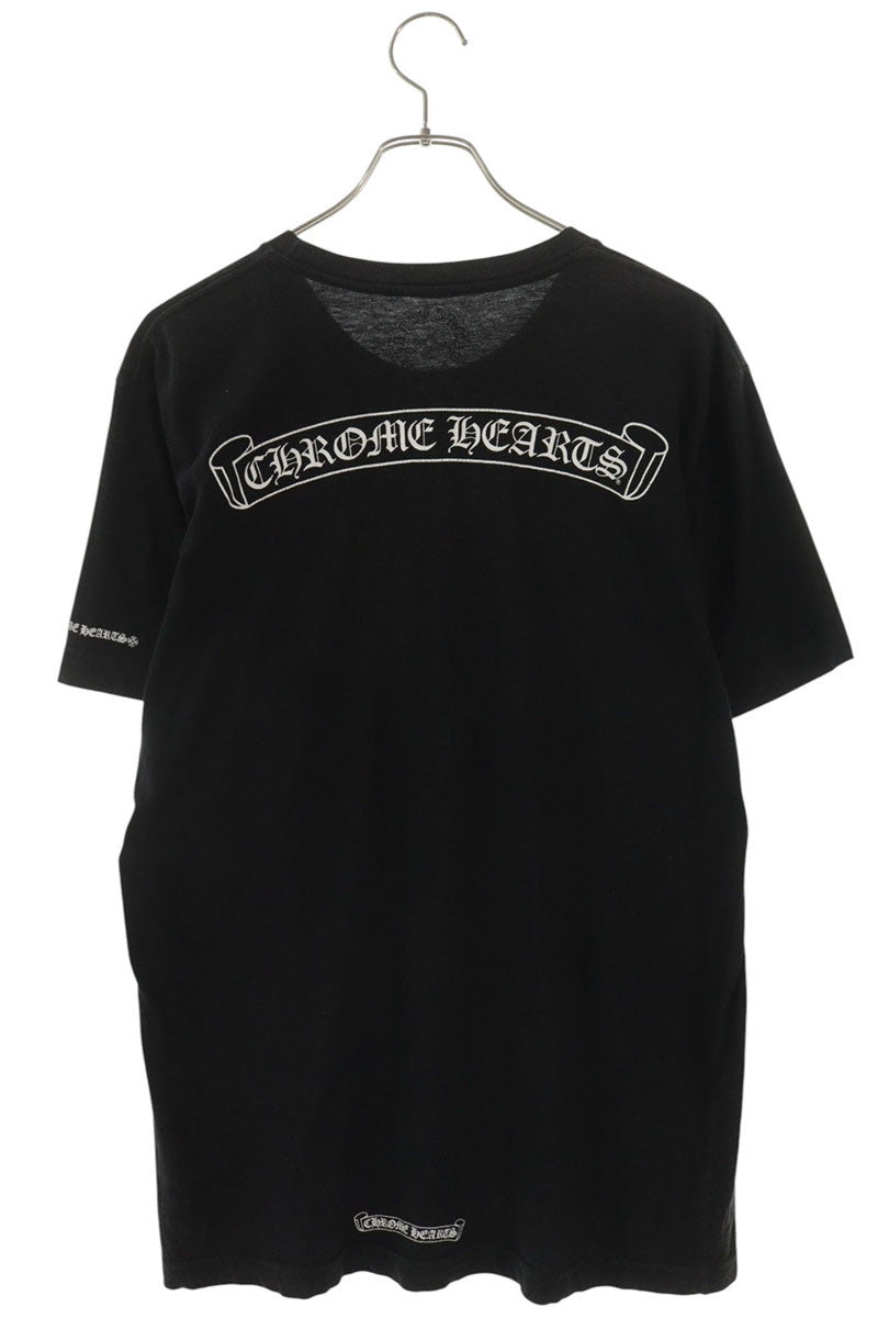 Chrome Hearts Back Scroll Label Print T-Shirt Black Size M
