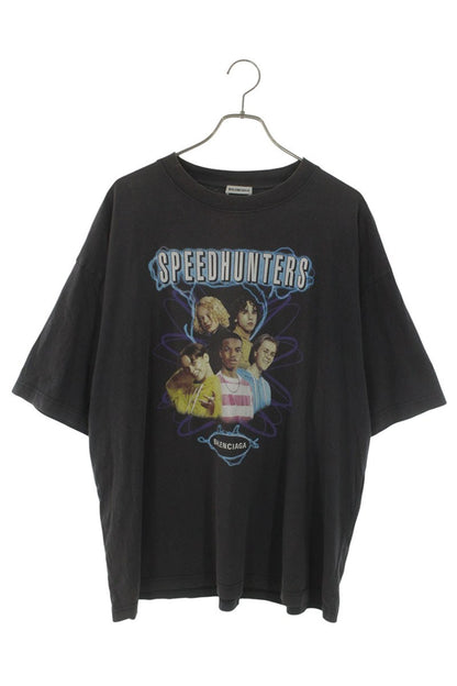 BALENCIAGA Speedhunters Print Cotton Tee Black Size L