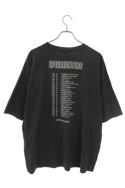 BALENCIAGA Speedhunters Print Cotton Tee Black Size L