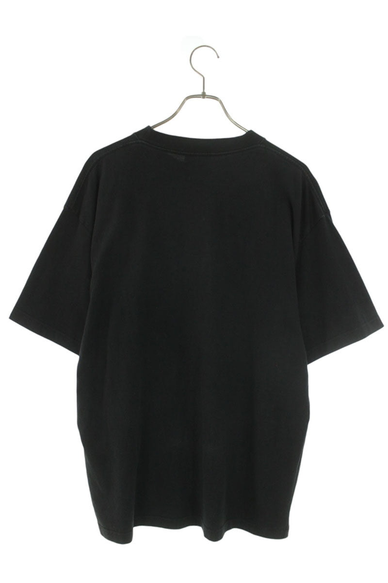 BALENCIAGA Spray Logo Print Cotton Tee Black Size S