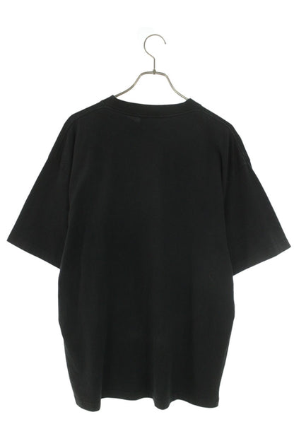 BALENCIAGA Spray Logo Print Cotton Tee Black Size S
