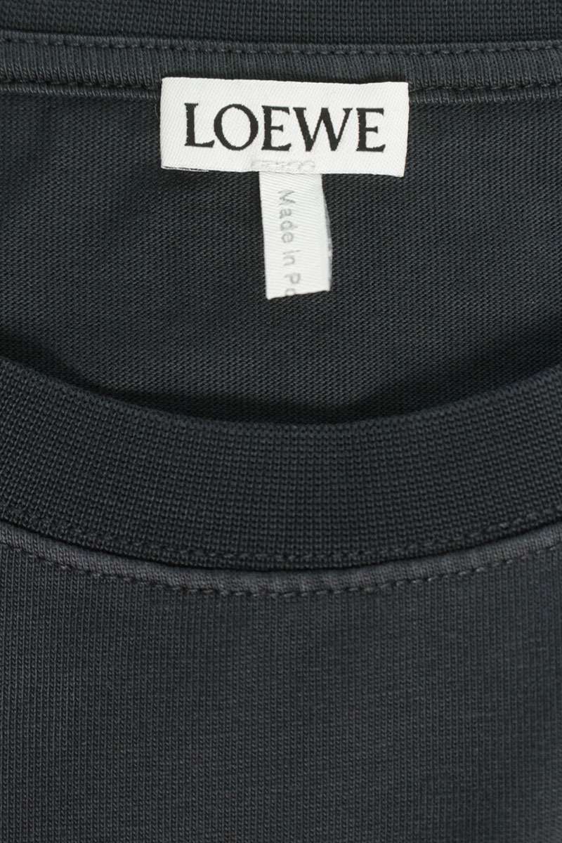 LOEWE Black Washed Anagram Embroidery T-Shirt Size XS