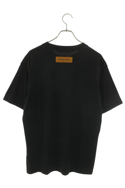 LOUISVUITTON Inside Out LV Debossed Logo Tee Black Size L