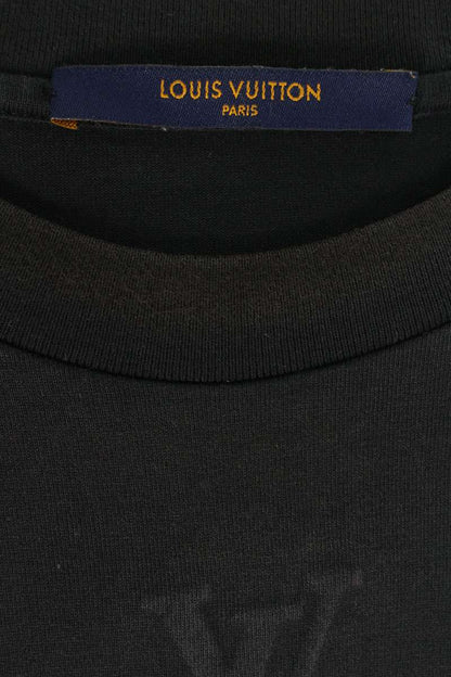 LOUISVUITTON Inside Out LV Debossed Logo Tee Black Size L
