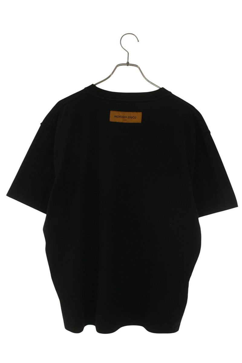 LOUISVUITTON LV Spread Embroidered Cotton Tee Black Size L