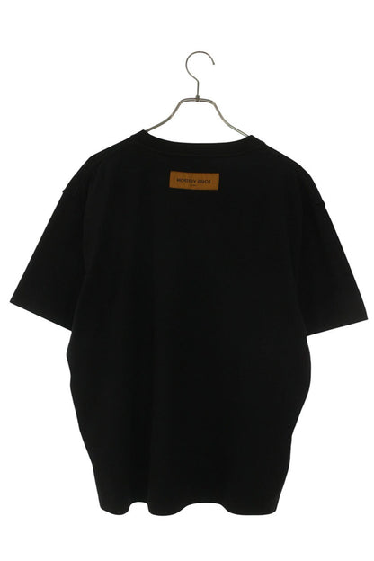 LOUISVUITTON LV Spread Embroidered Cotton Tee Black Size L