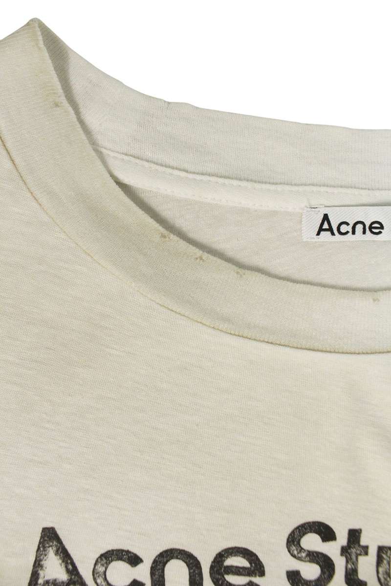 ACNE STUDIOS Spray Logo Print T-Shirt White Size M