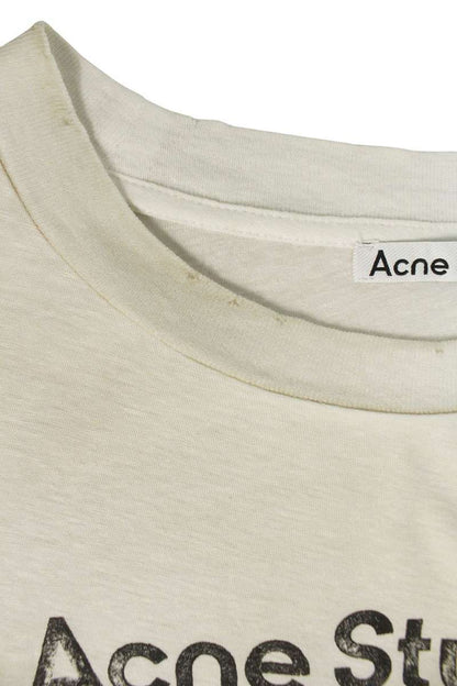 ACNE STUDIOS Spray Logo Print T-Shirt White Size M
