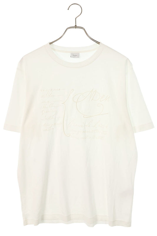 Berluti Embroidered T-Shirt White Cotton Size S