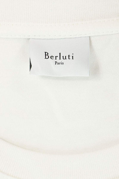 Berluti Embroidered T-Shirt White Cotton Size S