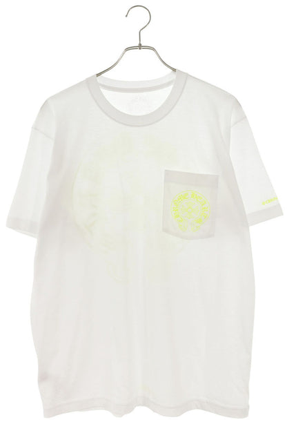 Chrome Hearts Horseshoe Print T-Shirt White Yellow Size L