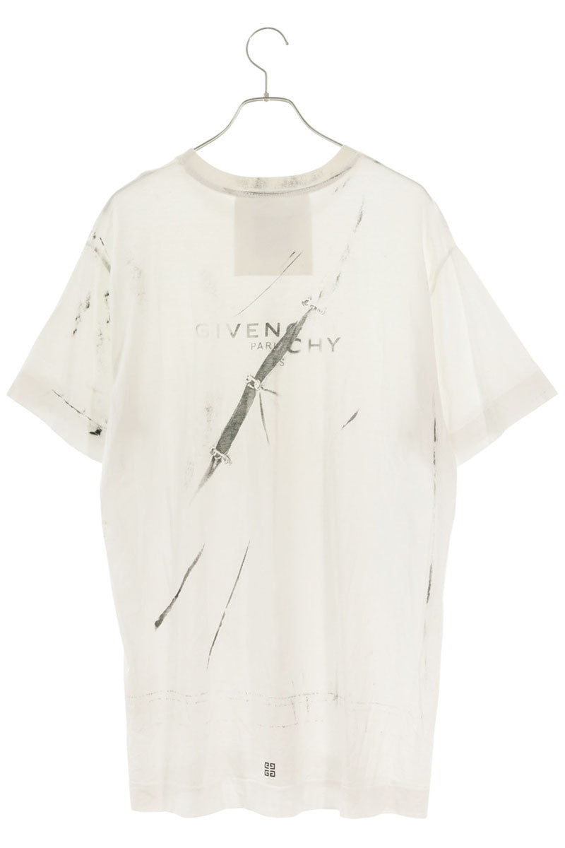 GIVENCHY Logo Print T-Shirt White Cotton Size XS