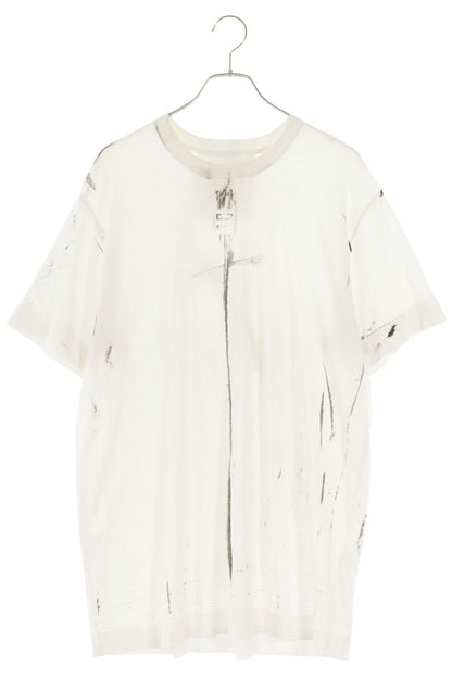 GIVENCHY Logo Print T-Shirt White Cotton Size XS