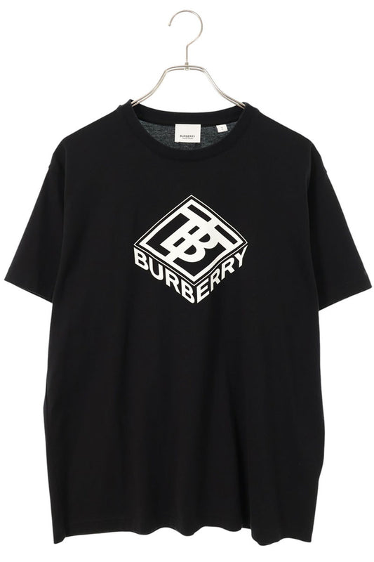 Burberry TB Logo Print T-Shirt Black Cotton Size S