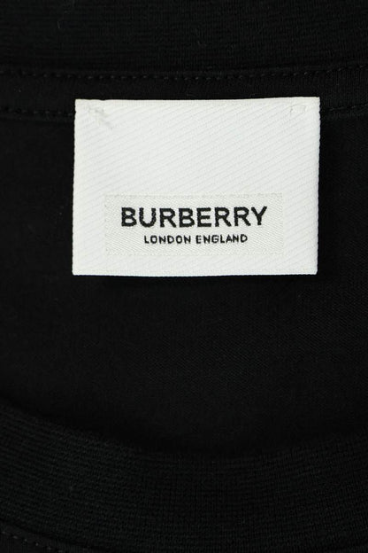Burberry TB Logo Print T-Shirt Black Cotton Size S