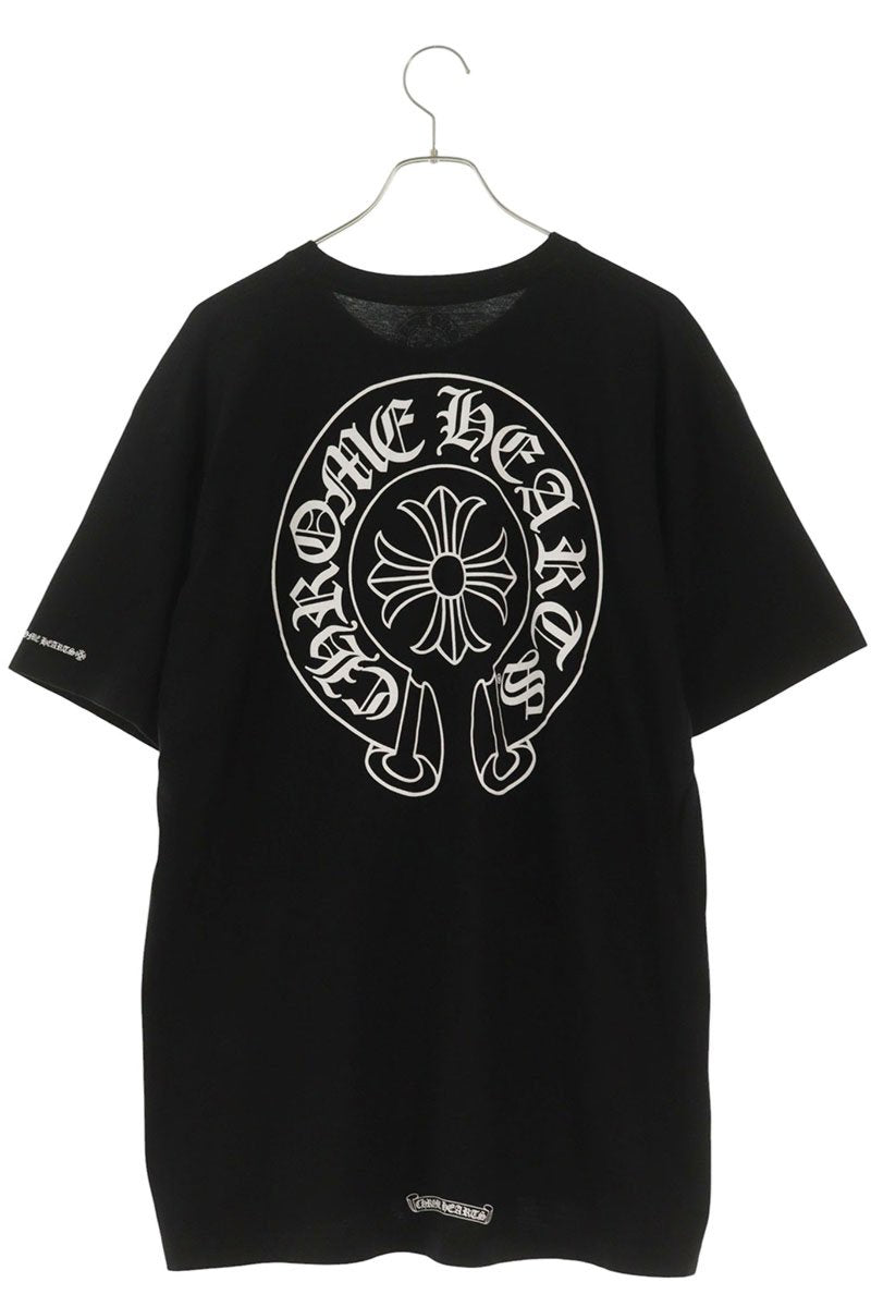 Chrome Hearts Horseshoe Back Print T-Shirt Black Size XL