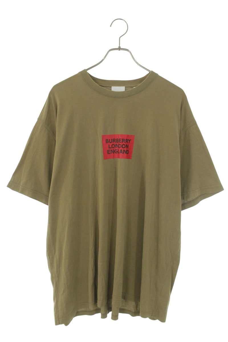 Burberry Logo Print T-Shirt Khaki Cotton Size XL