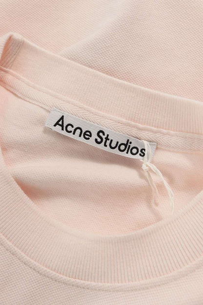 ACNE STUDIOS 26SS Logo Embroidered T-Shirt Pink Size S