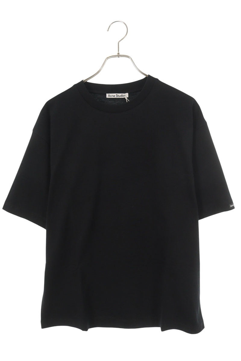 ACNE STUDIOS 26SS Satin Logo T-Shirt Black Size S