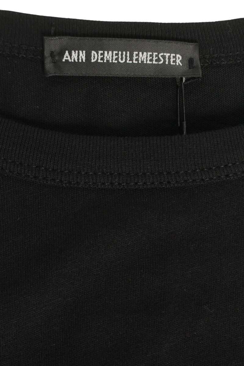 ANN DEMEULEMEESTER SS26 Black Message Print Tee Size L