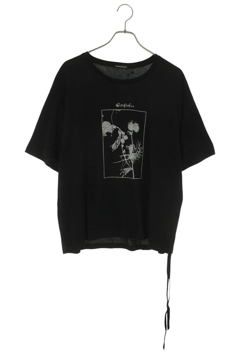 ANN DEMEULEMEESTER SS26 Black Graphic Tee Size S
