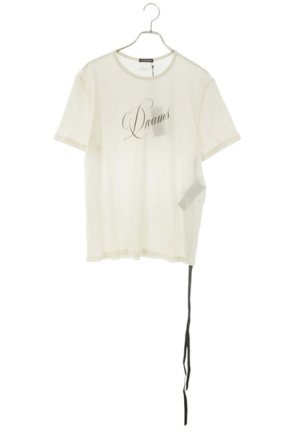 ANN DEMEULEMEESTER SS26 White Message Print Tee Size XL