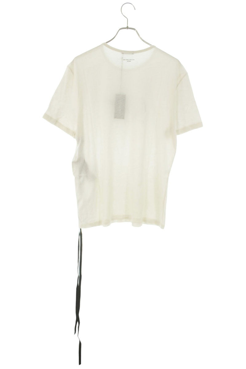 ANN DEMEULEMEESTER SS26 White Message Print Tee Size XL