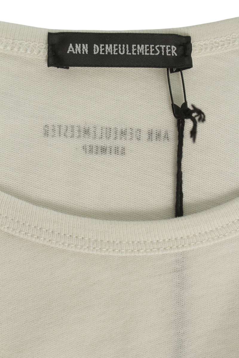 ANN DEMEULEMEESTER SS26 White Message Print Tee Size XL