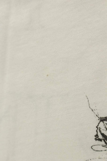 ANN DEMEULEMEESTER SS26 White Message Print Tee Size L