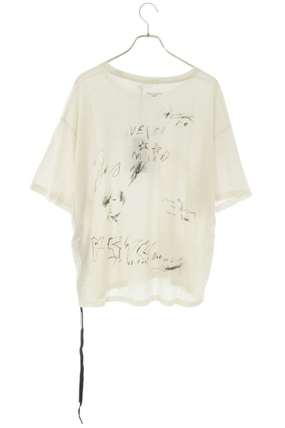 ANN DEMEULEMEESTER SS26 White Relaxed Graphic Tee Size S