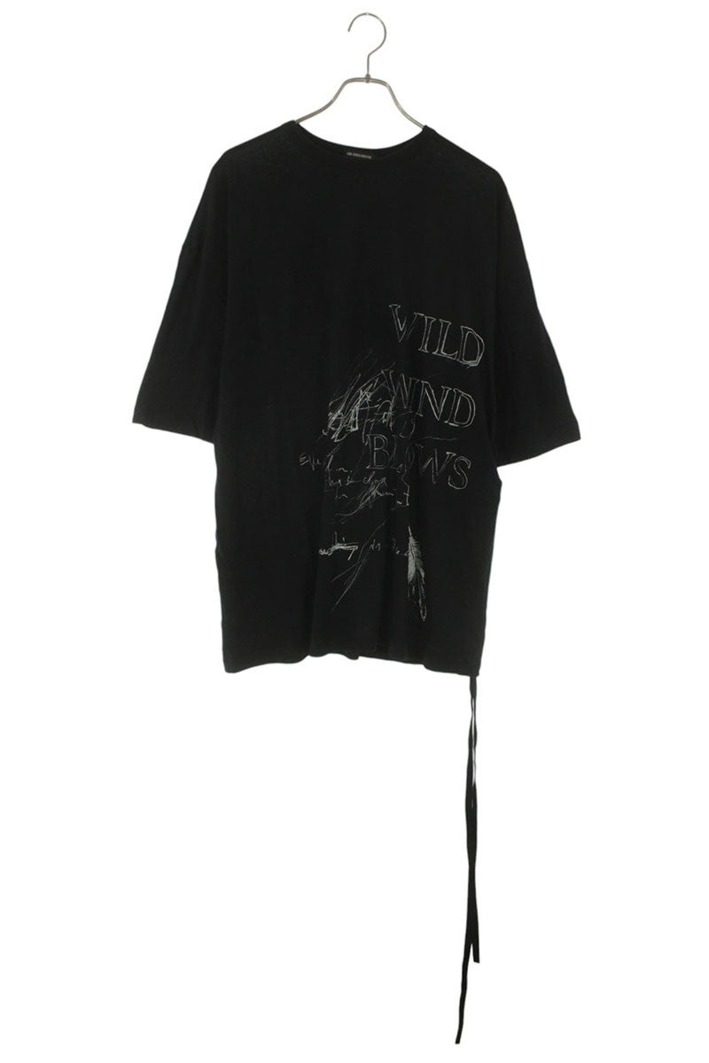 ANN DEMEULEMEESTER SS26 Black Message Print Tee Size L
